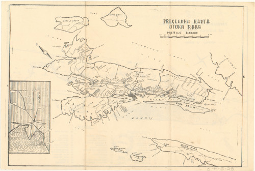 Pregledna karta grada Raba : sa bližnjom okolinom.