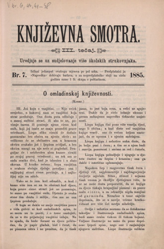 Književna smotra : mjesečna priloga k 