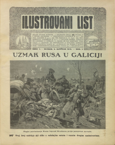 Ilustrovani list : 2,1(1915) / odgovorni urednik Dragutin Balog.