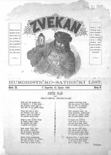 Zvekan : humorističko-satirički list : 2,6(1869) / [odgovorni urednik Marko Manasteriotti].
