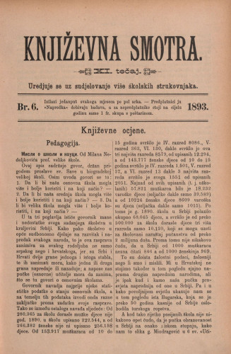 Književna smotra : mjesečna priloga k 