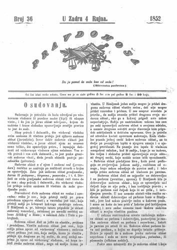 Pravdonoša : 2,36(1852) / odgovorni urednik Ivan Danilov.