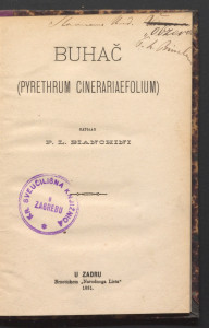 Buhač : (Pyrethrum Cinerariaefolium) / napisao P. L. Bianchini.
