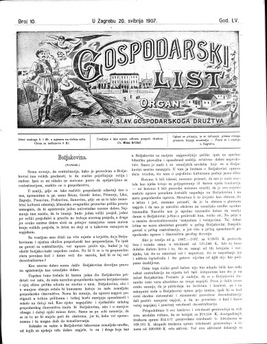 Gospodarski list : organ hrv.-slav. gospodarskoga družtva : 55,10(1907) / uredjuje u ime upravlj. odbora gospod. družtva Milan Krištof.