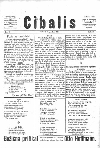 Cibalis : 1,51(1905) / odgovorni urednik Anton Rott.