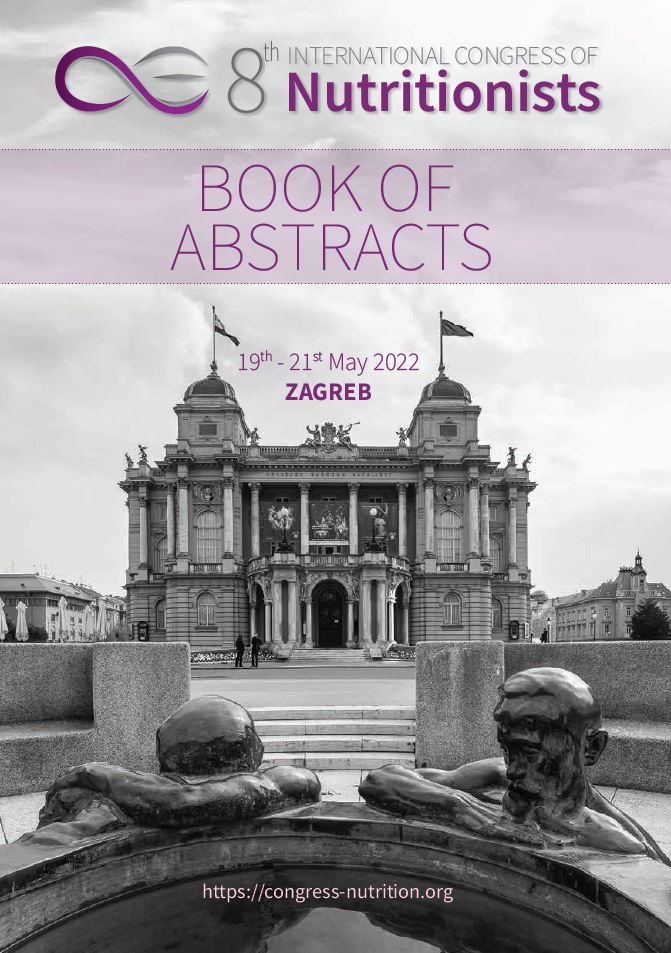 Book of abstracts / 8th International Congress of Nutritionists, 19th - 21st May 2022, Zagreb.