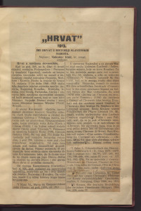 "Hrvat" : 1913 : ime Hrvat u historiji slavenskih naroda / napisao Vjekoslav Klaić.