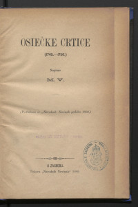 Osiečke crtice (1745-1750). 