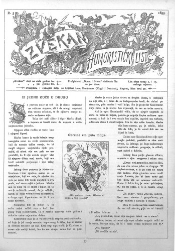 Zvekan : humoristički list : 10,5(1899) / odgovorni urednik Vojko Vezmar.