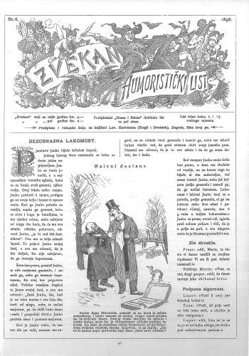 Zvekan : humoristički list : 9,6(1898) / odgovorni urednik Vojko Vezmar.