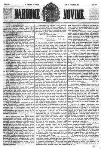 Narodne novine : 16,254(1850) / učrednik Ljudevit Gaj.
