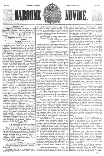Narodne novine : 16,223(1850) / učrednik Ljudevit Gaj.