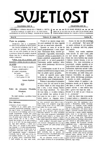 Svjetlost : 3,10(1907) / odgovorni urednik Antun Rott.