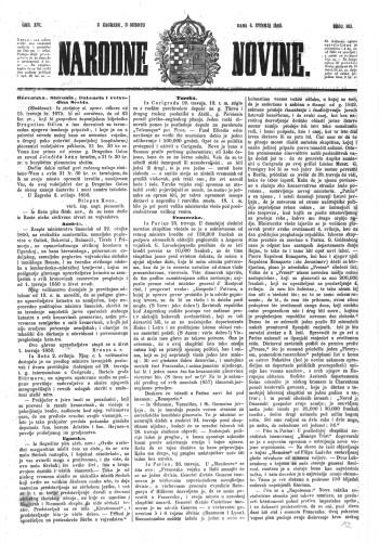 Narodne novine : 16,103(1850) / učrednik Ljudevit Gaj.
