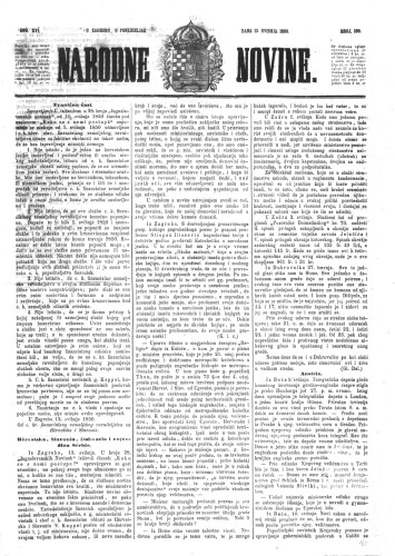 Narodne novine : 16,109(1850) / učrednik Ljudevit Gaj.