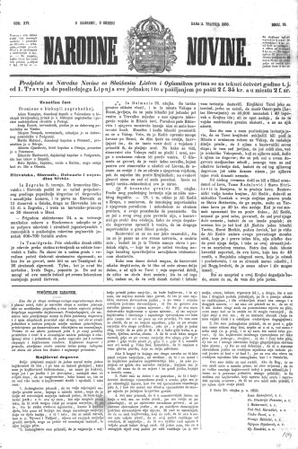 Narodne novine : 16,76(1850) / učrednik Ljudevit Gaj.