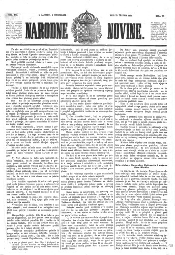 Narodne novine : 16,86(1850) / učrednik Ljudevit Gaj.