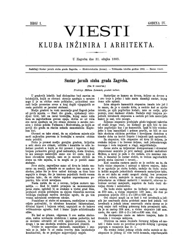 Viesti Kluba inžinira i arhitekta : 4,1(1883) 