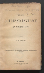Trinajsto potresno izvješće za godinu 1895. / sastavio M. Kišpatić