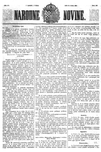 Narodne novine : 16,216(1850) / učrednik Ljudevit Gaj.