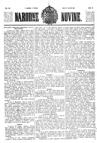 Narodne novine : 16,35(1850) / učrednik Ljudevit Gaj.