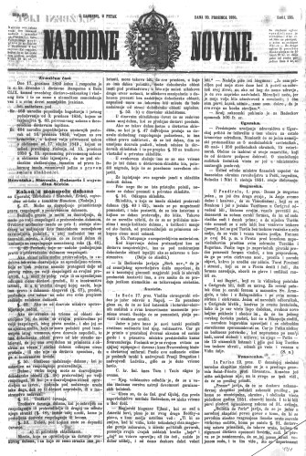 Narodne novine : 16,293(1850) / učrednik Ljudevit Gaj.