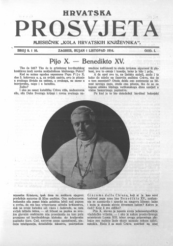 Hrvatska prosvjeta : mjesečnik : 9-10(1914) / urednik Petar Grgec.