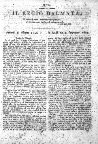 Il Regio Dalmata. : 23(1809)