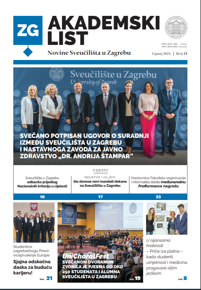 Akademski list : novine Sveučilišta u Zagrebu : 15(2025) / glavni urednik Petar Bilobrk