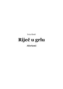 Riječ u grlu : aforizmi / Ivica Kesić