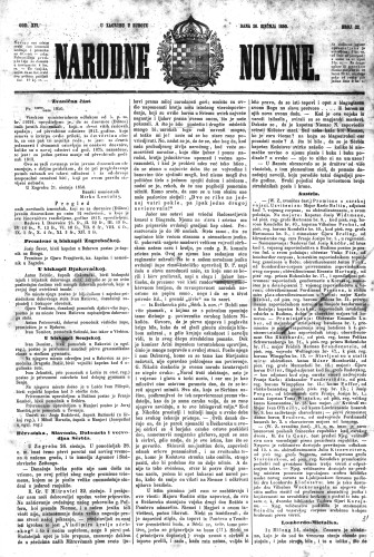 Narodne novine : 16,22(1850) / učrednik Ljudevit Gaj.