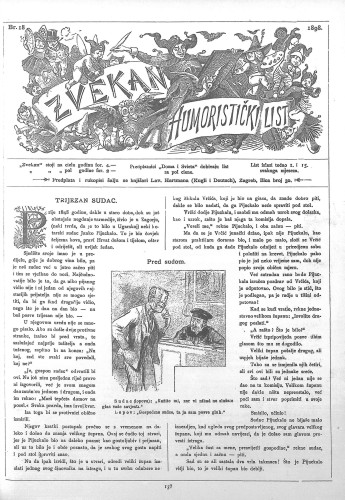Zvekan : humoristički list : 9,18(1898) / odgovorni urednik Vojko Vezmar.
