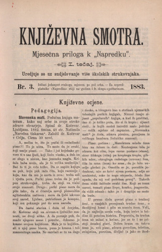 Književna smotra : mjesečna priloga k 