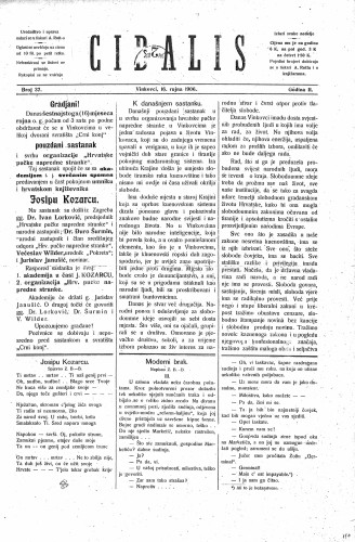 Cibalis : 2,37(1906) / odgovorni urednik Anton Rott.