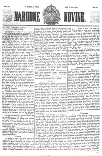 Narodne novine : 16,207(1850) / učrednik Ljudevit Gaj.