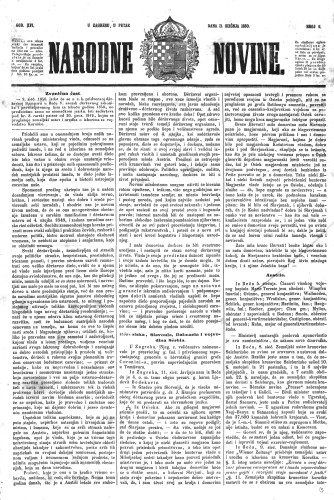 Narodne novine : 16,9(1850) / učrednik Ljudevit Gaj.