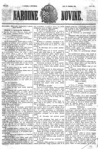 Narodne novine : 16,292(1850) / učrednik Ljudevit Gaj.