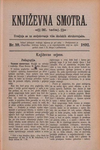 Književna smotra : mjesečna priloga k 