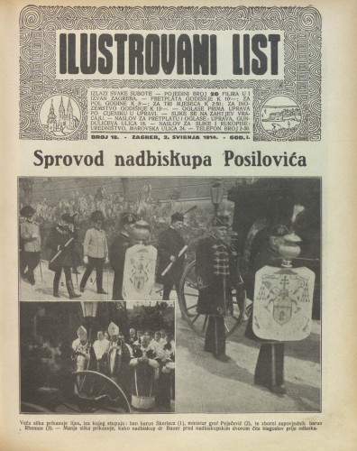 Ilustrovani list : 1,18(1914) / odgovorni urednik Dragutin Balog.
