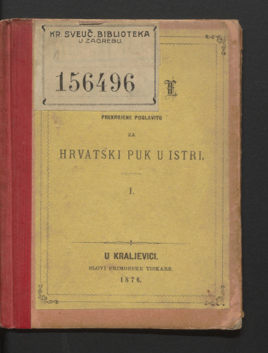 Basne : prekrojene poglavito za hrvatski puk u Istri.
