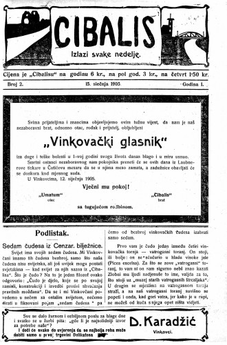 Cibalis : 1,2(1905) / odgovorni urednik Anton Rott.