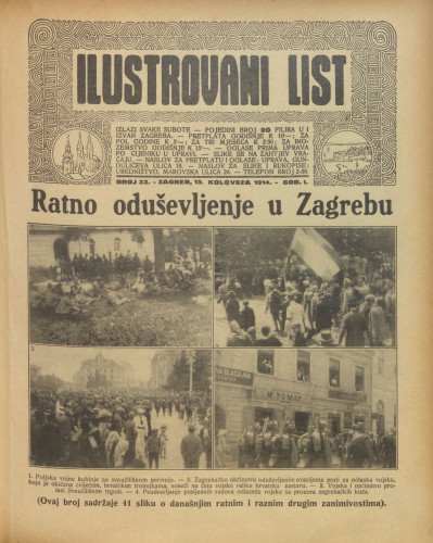 Ilustrovani list : 1,33(1914) / odgovorni urednik Dragutin Balog.