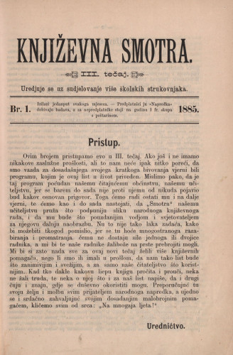 Književna smotra : mjesečna priloga k 