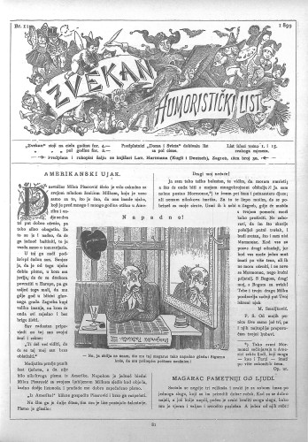 Zvekan : humoristički list : 10,11(1899) / odgovorni urednik Vojko Vezmar.