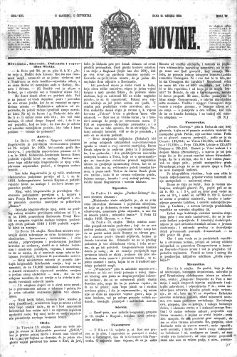 Narodne novine : 16,67(1850) / učrednik Ljudevit Gaj.