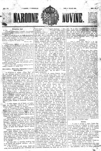 Narodne novine : 16,28(1850) / učrednik Ljudevit Gaj.
