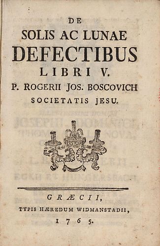 De solis ac lunae defectibus libri V. p. Rogerii Jos. Boscovich Societatis Jesu. 