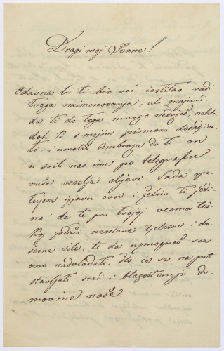 Pismo Ivana Kukuljevića Sakcinskog Ivanu Mažuraniću   : Zagreb, 8. I. 1861.