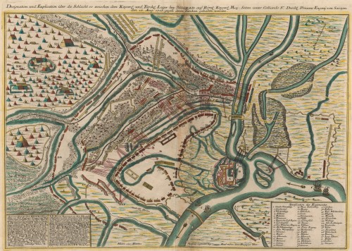Designation und Explication über die Schlacht so zwischen dem Keysere und Türcke Lager bey Belgrad :