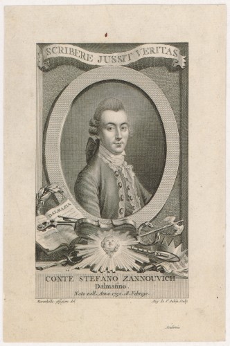 Conte Stefano Zannouvich   / Aug. [Augustin] de St. [Saint-] Aubin [prema crtežu Marenkellea].
